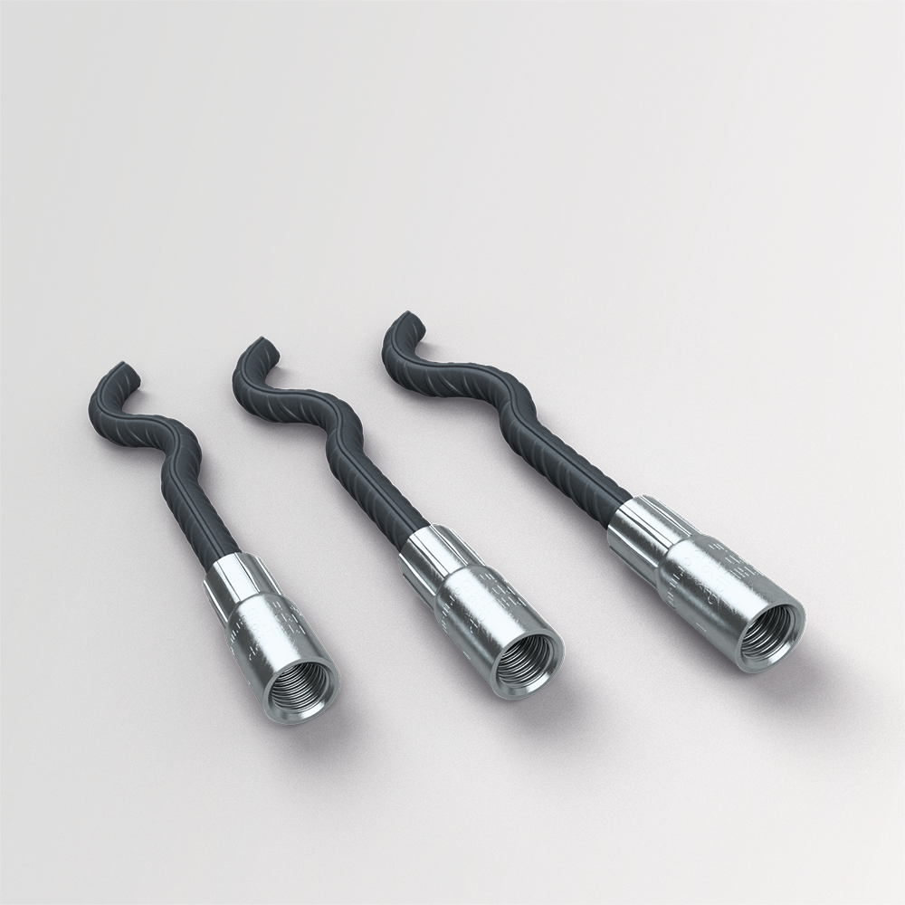 Threaded transport anchor - long wavy tail version (RD)