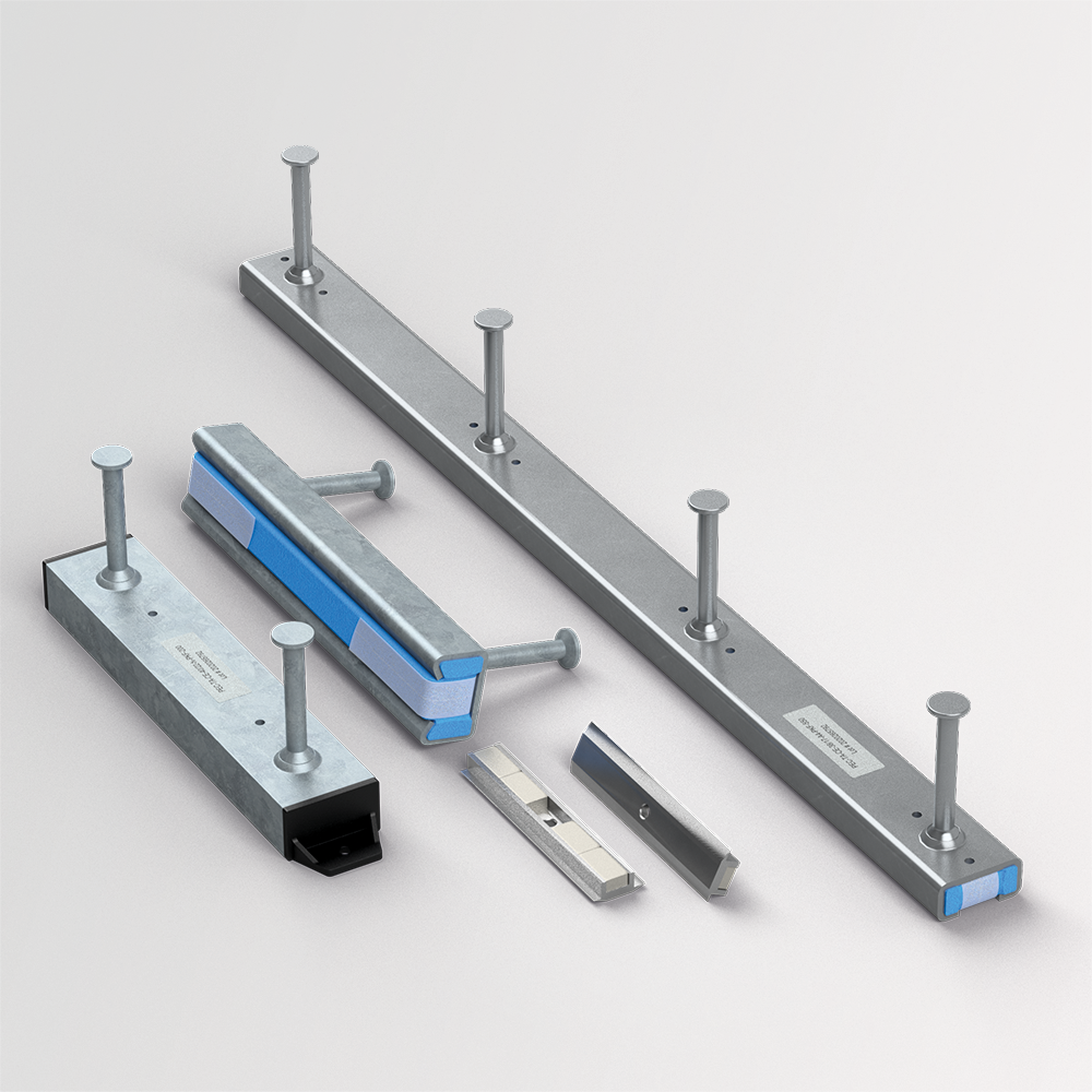 Cast-in anchor channel