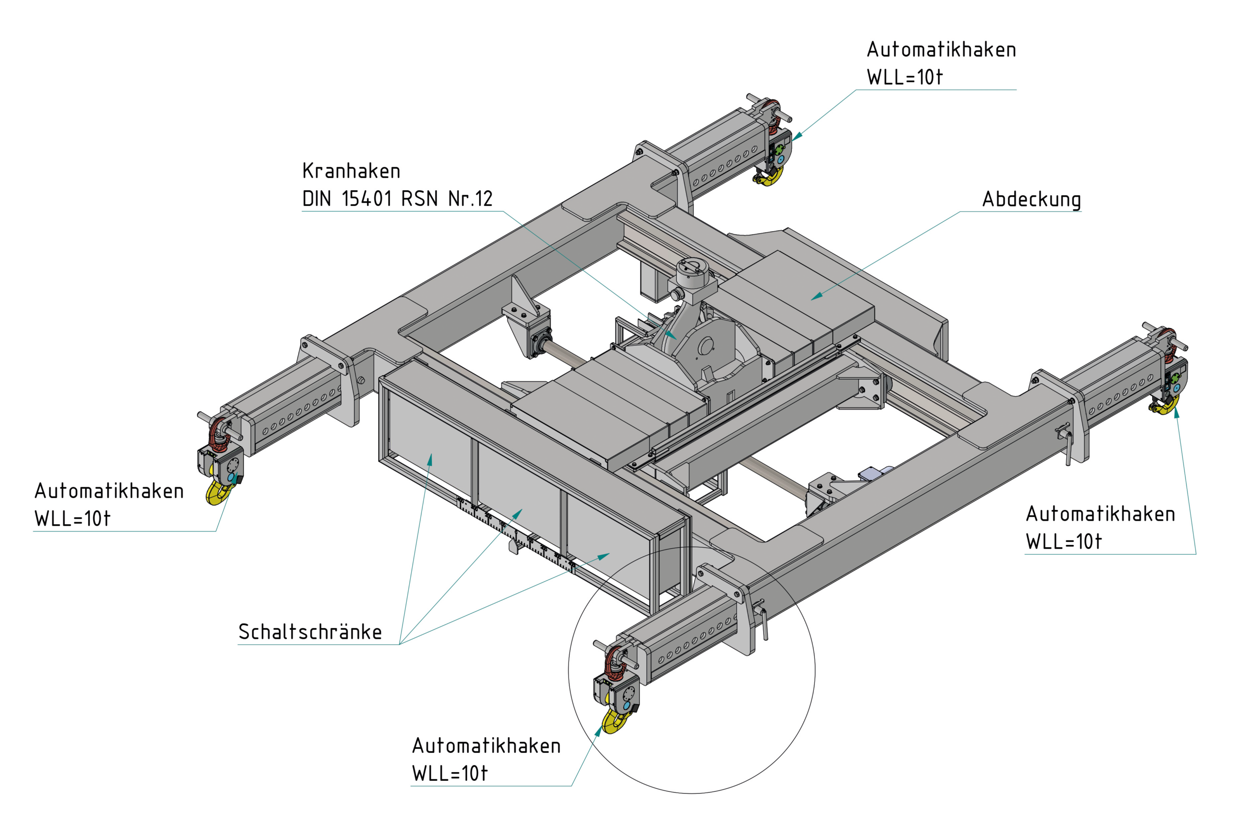 Technische Konstruktion eines Lastaufnahmemittels