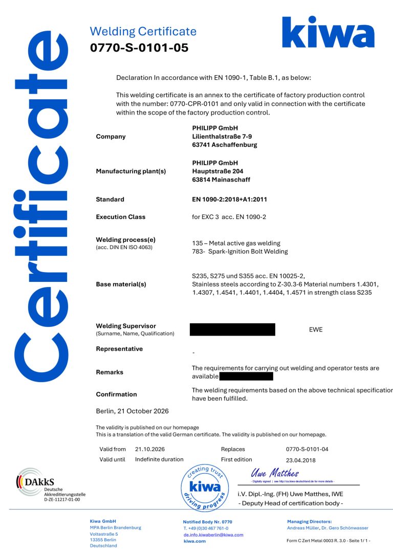 Download welding certificate 0770-S-0101-05 (PDF, English)